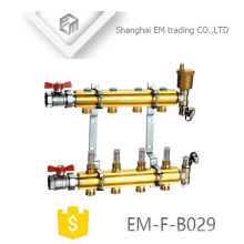 EM-F-B029 High quality underfloor heating brass manifold with ball valve